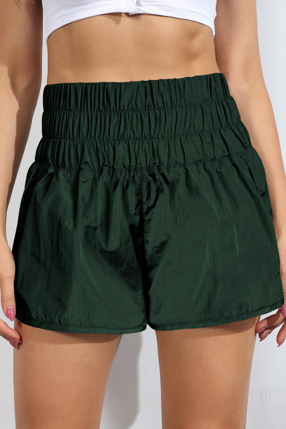 Airy Smocked High Waist Sports Shorts - MXSTUDIO.COM