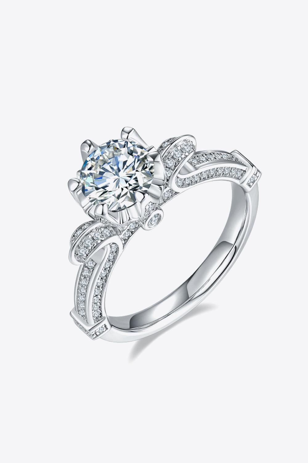 All Day Sparkle Zircon Accent 1 Carat Moissanite Ring - MXSTUDIO.COM