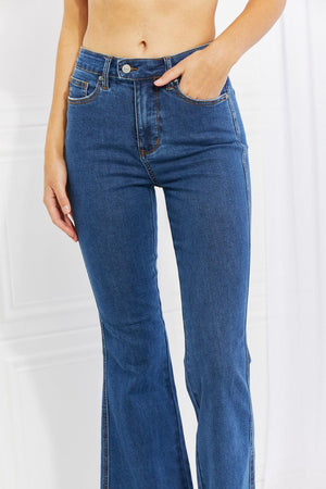 All Time Favorite Denim Flare Mid-Rise Jeans - MXSTUDIO.COM