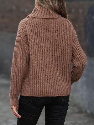 All Time Favorite Turtleneck Knit Sweater-MXSTUDIO.COM