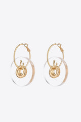 Alluring Charisma Contrast Hoop Drop Earrings - MXSTUDIO.COM