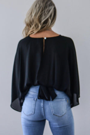 Alpha Female Dolman Sleeve Black Crop Top - MXSTUDIO.COM