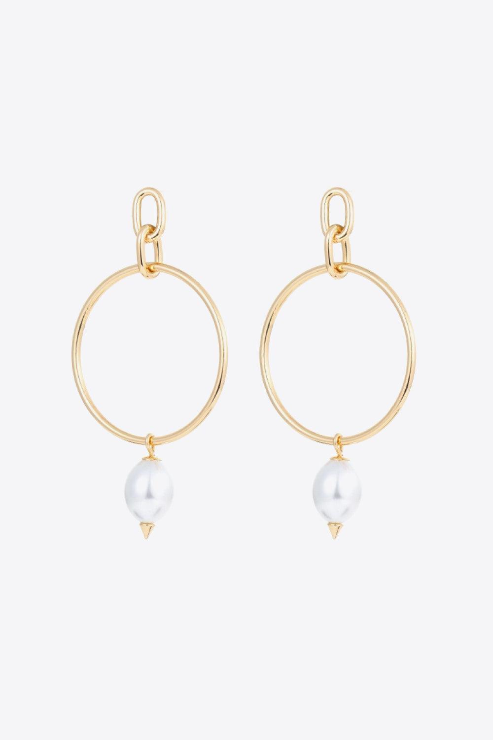 Always Conserved Pearl Drop Earrings - MXSTUDIO.COM