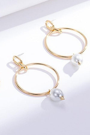 Always Conserved Pearl Drop Earrings - MXSTUDIO.COM