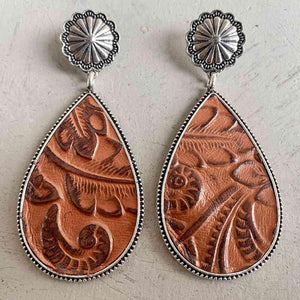 Always Cool Western Alloy Teardrop Earrings-MXSTUDIO.COM