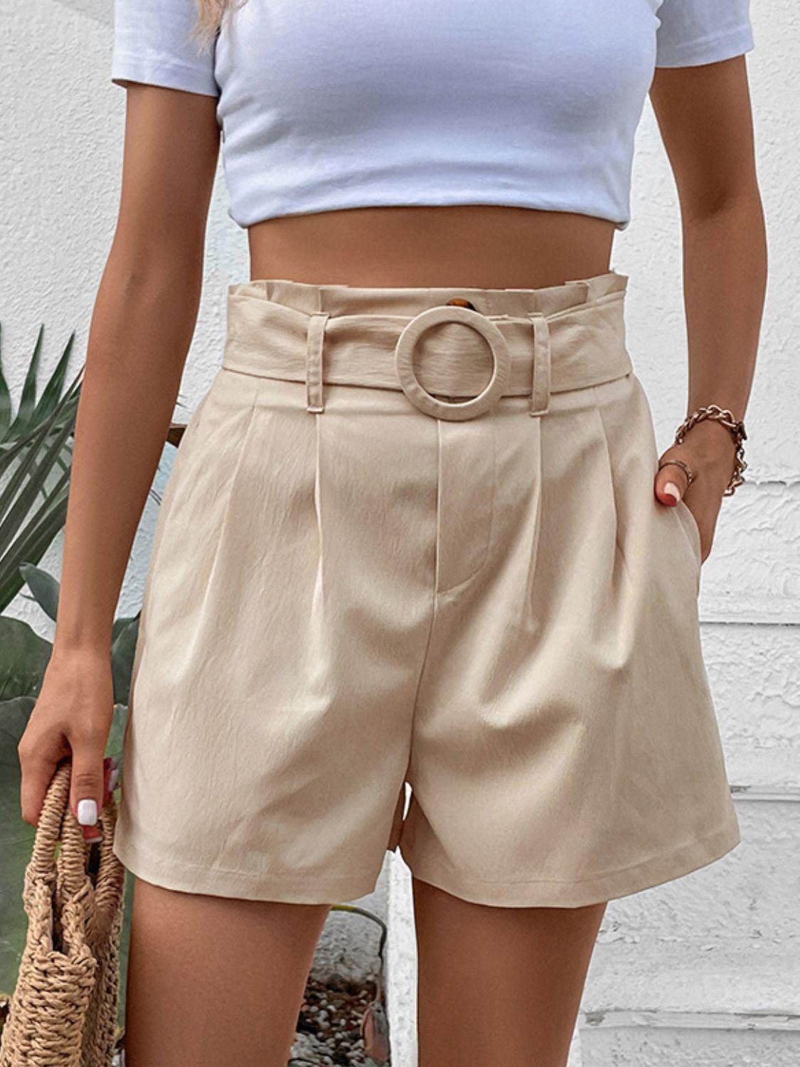 Always Ready High Waist Belted Shorts - MXSTUDIO.COM