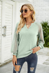 Always Ready Lace Long Sleeve Blouse - MXSTUDIO.COM