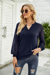 Always Ready Lace Long Sleeve Blouse - MXSTUDIO.COM