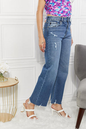 Always Ready Raw Hem Cropped Bootcut Jeans - MXSTUDIO.COM