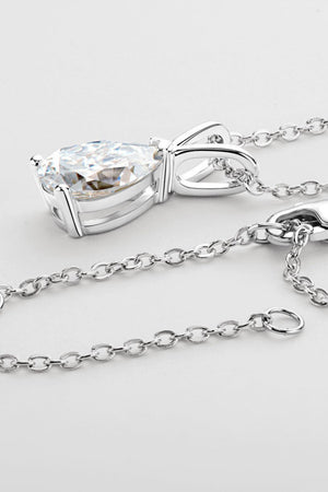 Amaze Teardrop 1.5 Carat Moissanite Necklace Womens - MXSTUDIO.COM