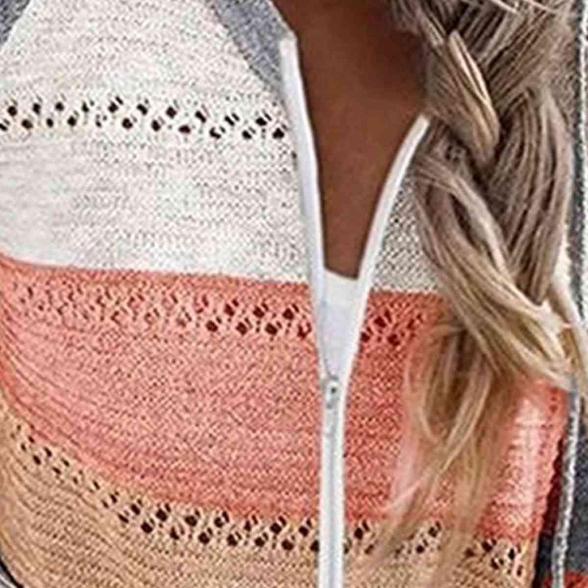 Amazing Autumn Zip Up Hooded Sweater-MXSTUDIO.COM