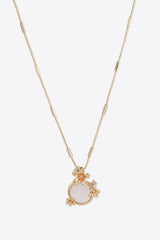 Amazing Mother-Of-Pearl Flower Pendant Copper Necklace - MXSTUDIO.COM