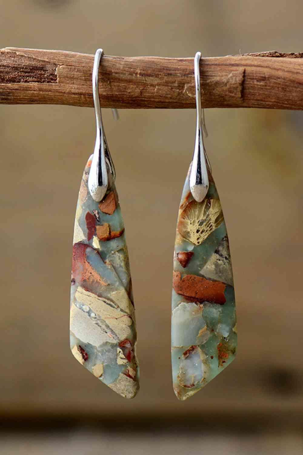 Amazingly Natural Stone Fashion Dangle Earrings-MXSTUDIO.COM