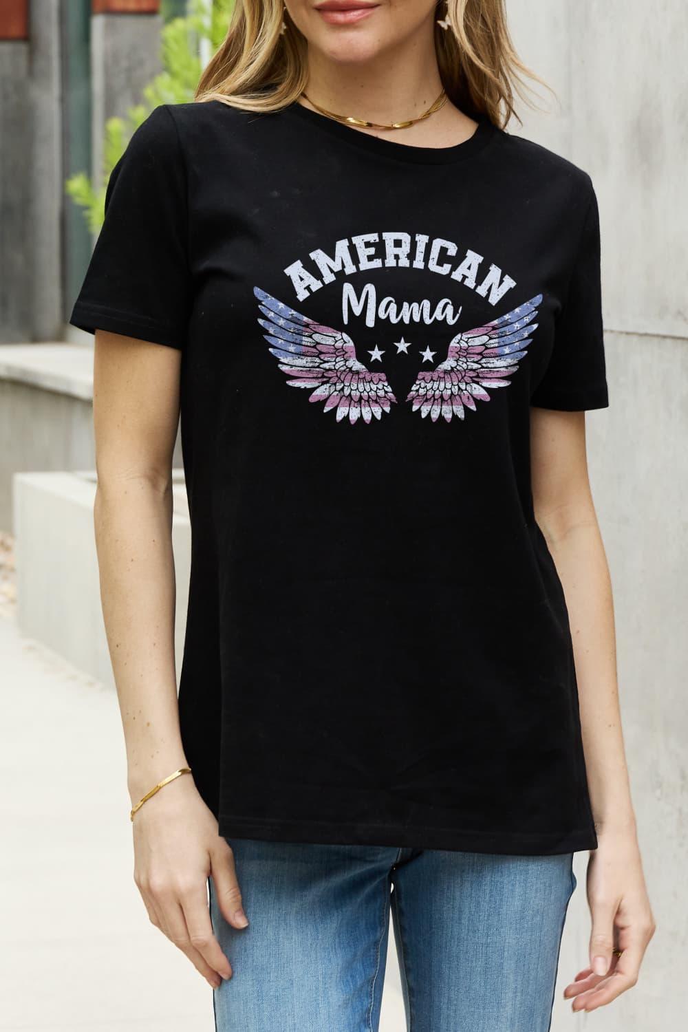 American Mama Wings USA Flag T Shirt - MXSTUDIO.COM