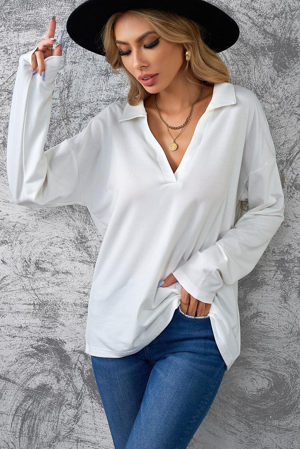 Amiable Soul Long Sleeve White T-Shirt - MXSTUDIO.COM