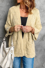 Amiable Three-Quarter Sleeves Cardigan - MXSTUDIO.COM