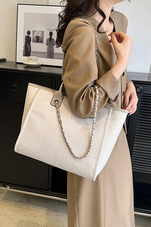 Ample Space Tote Bag With Shoulder Strap - MXSTUDIO.COM