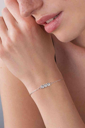 Amplifying 925 Sterling Silver Moissanite Bracelet-MXSTUDIO.COM