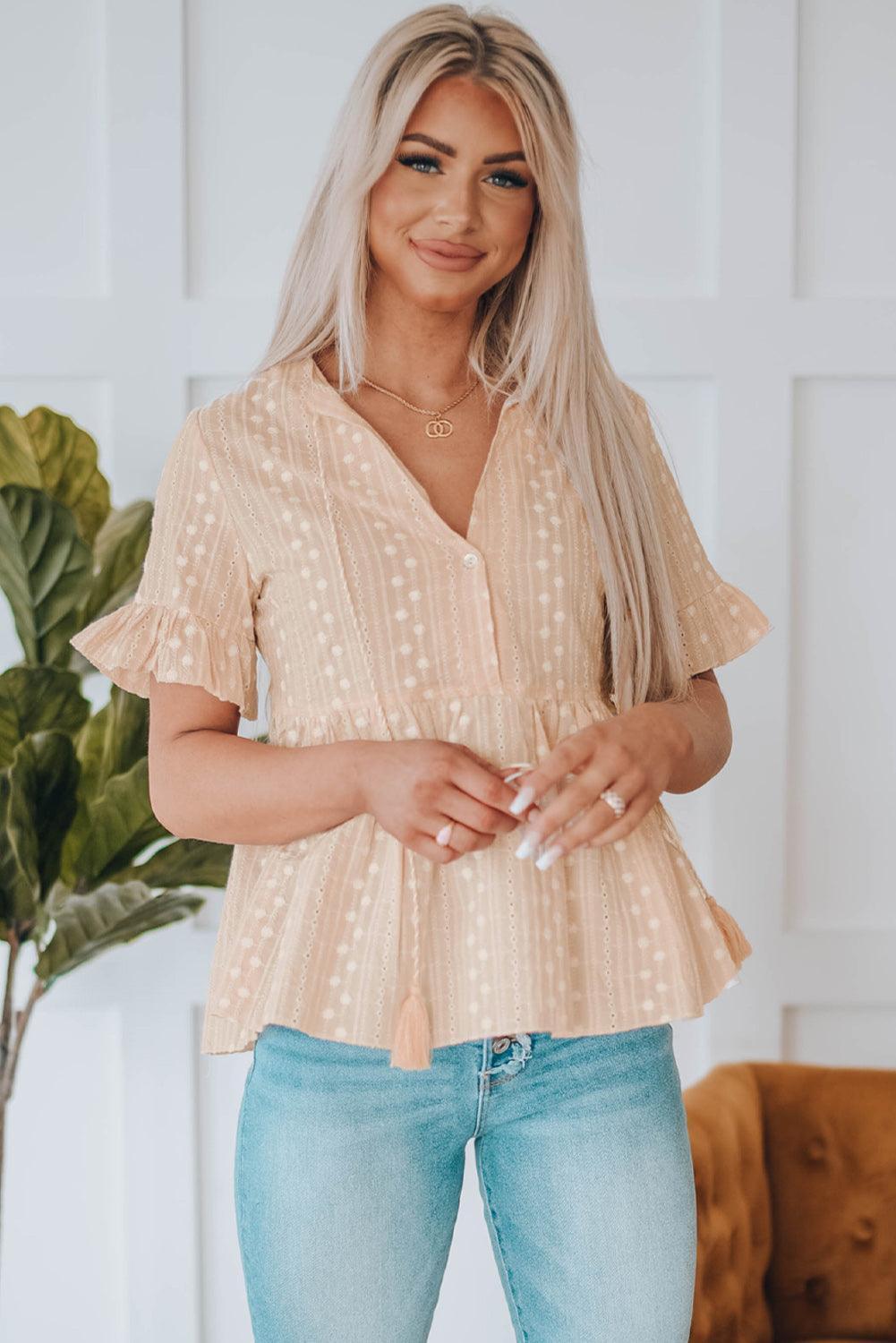 Angelic Charm Babydoll Ruffle Blouse - MXSTUDIO.COM