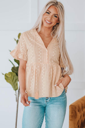 Angelic Charm Babydoll Ruffle Blouse - MXSTUDIO.COM