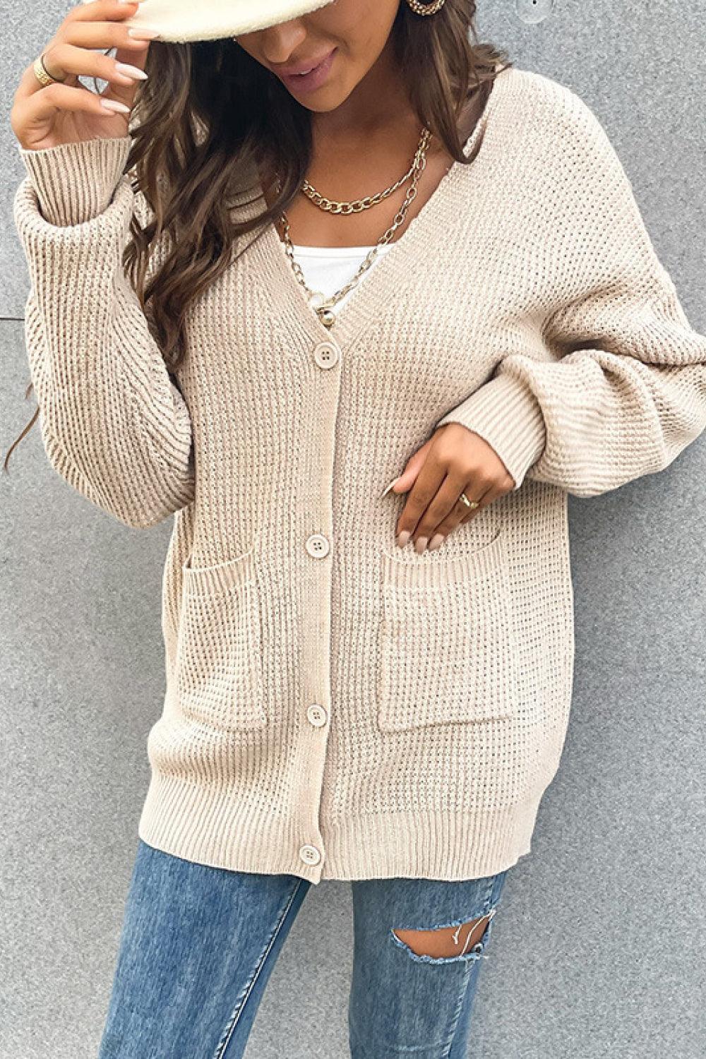 Angelic Waffle Cardigan - MXSTUDIO.COM