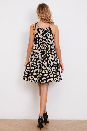 Animated Sleeveless Leopard Mini Dress - MXSTUDIO.COM