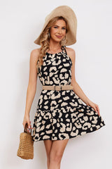 Animated Sleeveless Leopard Mini Dress - MXSTUDIO.COM