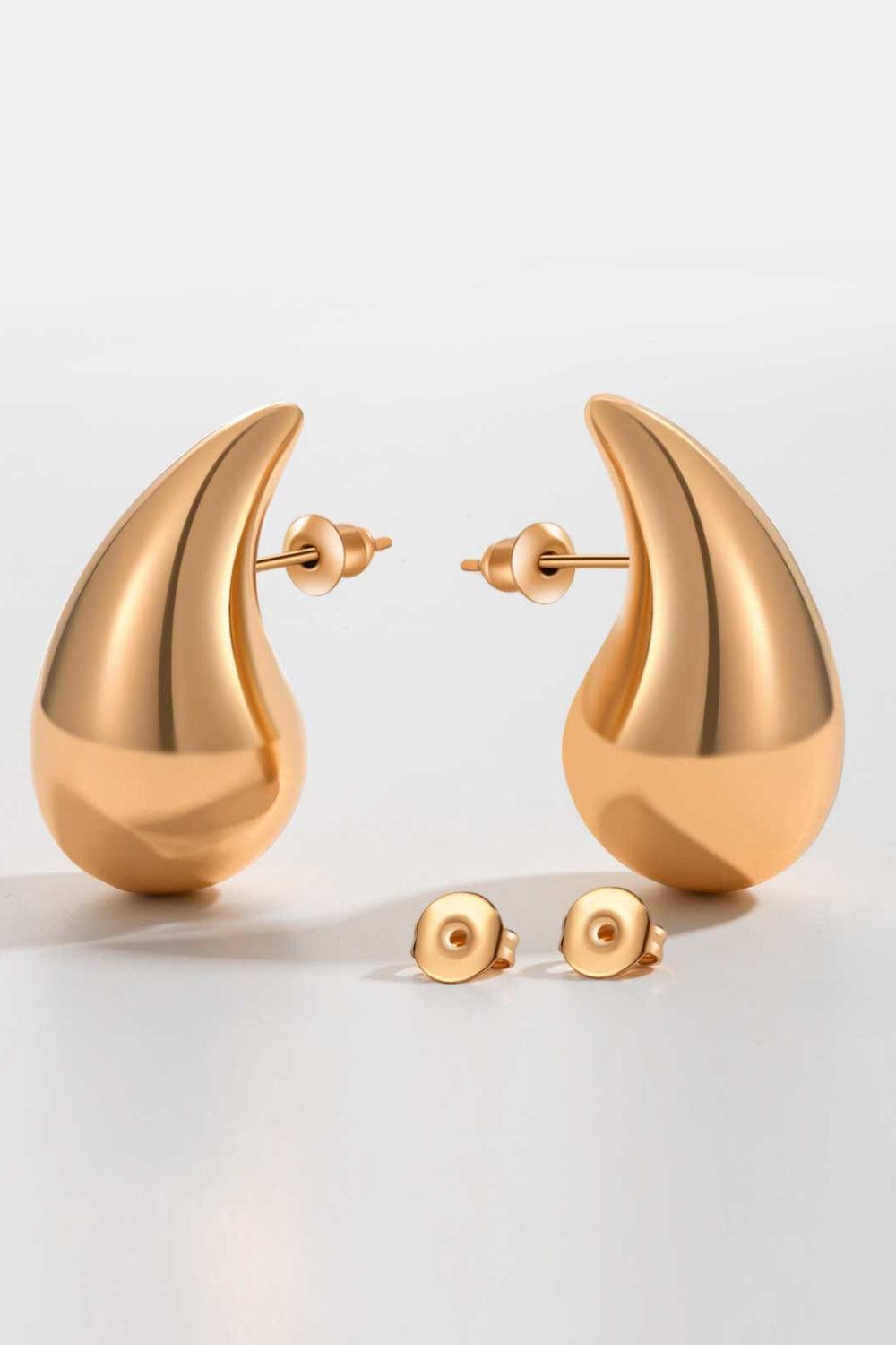 Appealing Big Size Water Drop Brass Earrings - MXSTUDIO.COM