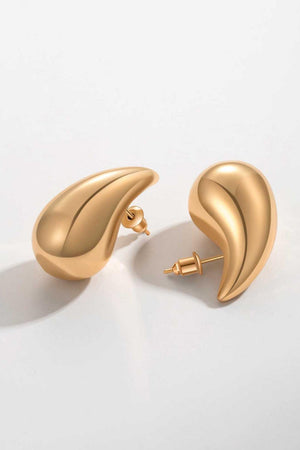 Appealing Big Size Water Drop Brass Earrings - MXSTUDIO.COM