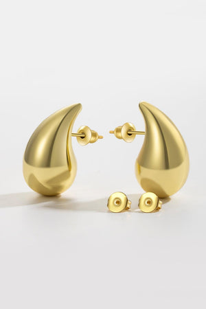 Appealing Big Size Water Drop Brass Earrings - MXSTUDIO.COM