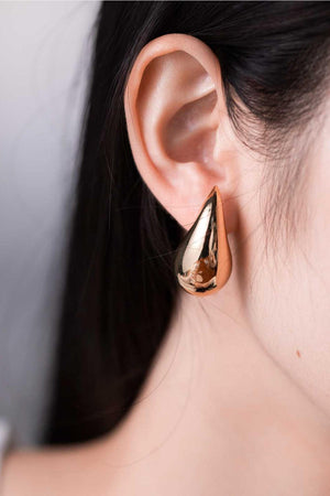 Appealing Big Size Water Drop Brass Earrings - MXSTUDIO.COM