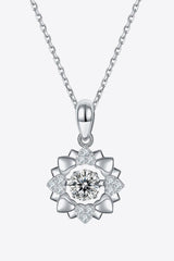 Artful Flower Pendant Moissanite Necklace Womens - MXSTUDIO.COM