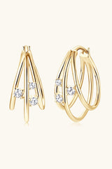 Artfully Fashioned Layered Moissanite Earrings - MXSTUDIO.COM