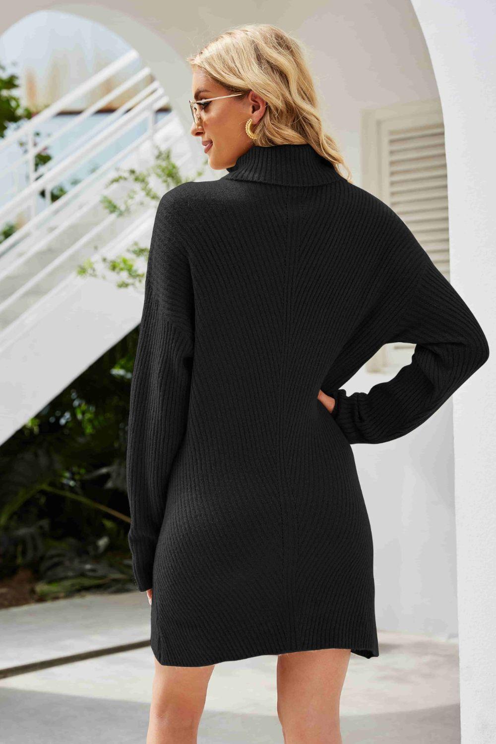 Articulate Drop Shoulder Sweater Dress - MXSTUDIO.COM
