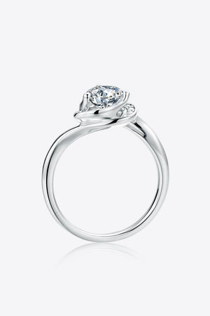 Astonishing Sterling Silver 1 Carat Moissanite Heart Ring - MXSTUDIO.COM