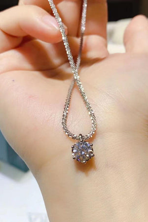 Astound Me Round Shape 1 Carat Moissanite Necklace - MXSTUDIO.COM