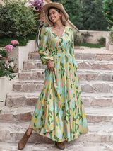 Astounding Long Sleeve A Line Maxi Dress - MXSTUDIO.COM