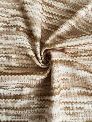 a brown and white striped fabric