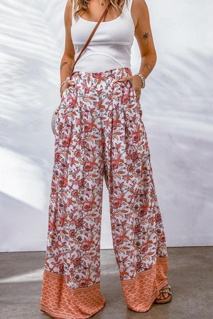 At Ease Bohemian Floral Culotte Pants - MXSTUDIO.COM