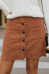 At Leisure Corduroy Mini Skirt - MXSTUDIO.COM