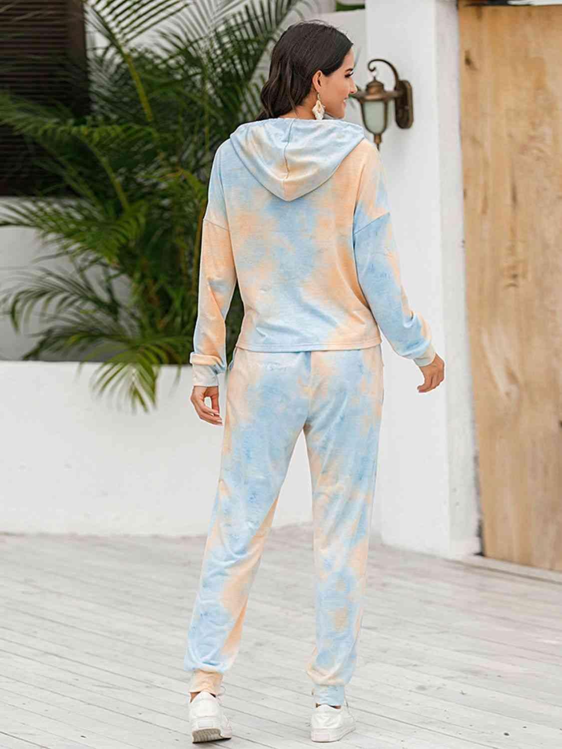 Athleisure Tie Dye Hoodie and Sweatpants Set - MXSTUDIO.COM