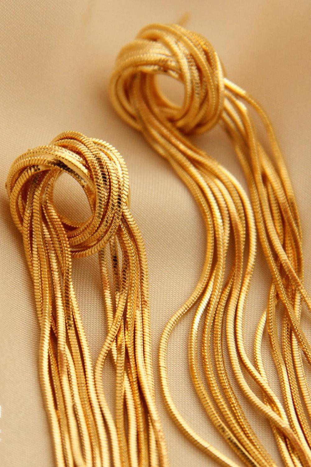 Attention-Grabber 18K Gold Plated Fringe Earrings - MXSTUDIO.COM