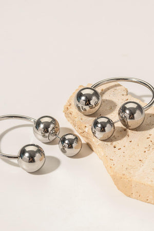 Attract Attention Stainless Steel Ball Earrings - MXSTUDIO.COM