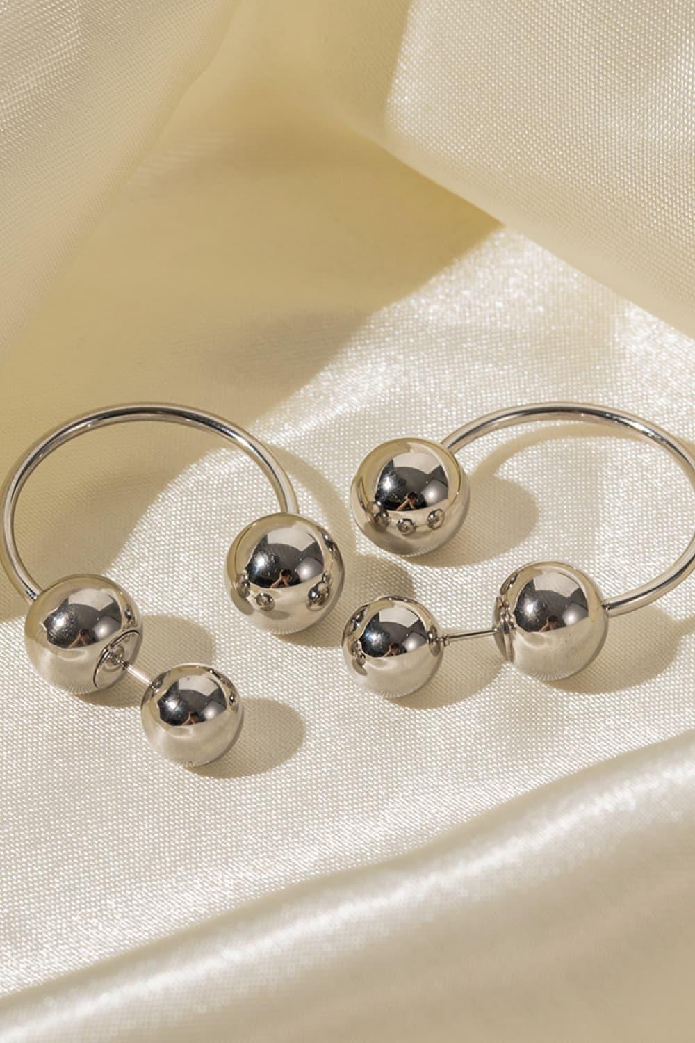 Attract Attention Stainless Steel Ball Earrings - MXSTUDIO.COM