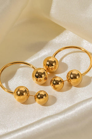 Attract Attention Stainless Steel Ball Earrings - MXSTUDIO.COM