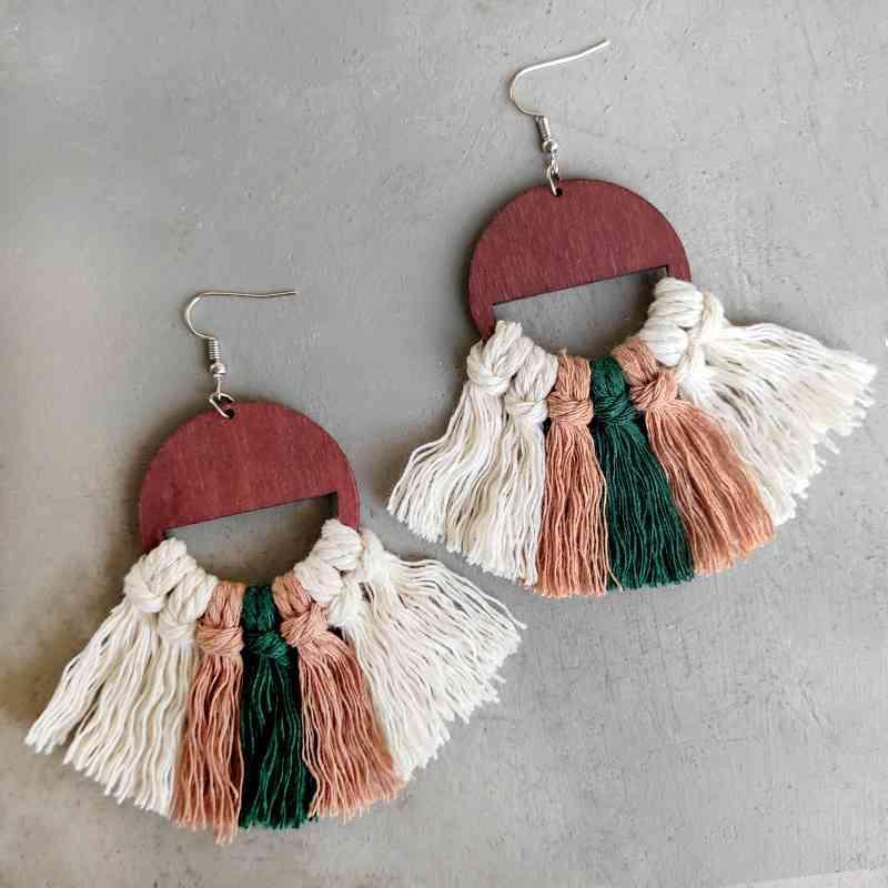 Attractive Everyday Tassel Drop Earrings-MXSTUDIO.COM