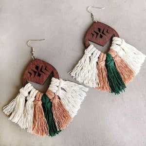 Attractive Everyday Tassel Drop Earrings-MXSTUDIO.COM