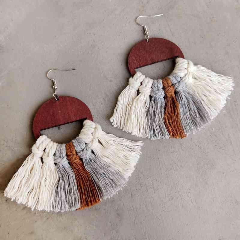 Attractive Everyday Tassel Drop Earrings-MXSTUDIO.COM