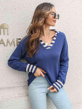 Autumn Basic Long Sleeve Collared Sweater - MXSTUDIO.COM
