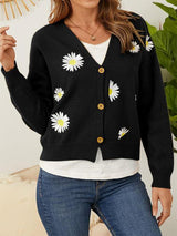 Autumn Bloom Button Front Floral Cardigan-MXSTUDIO.COM